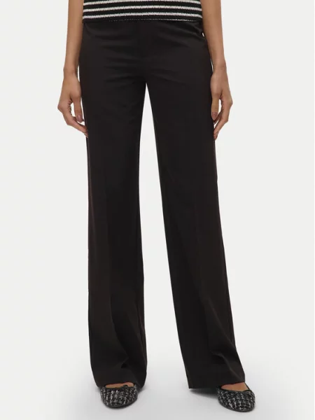 Vero Moda Hlače iz tkanine Texas Straight Fit črna