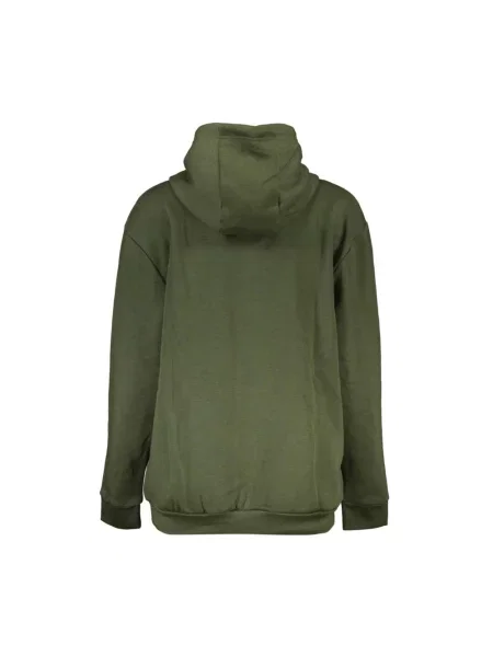 Bluza z kapturem Cavalli Class w panterkę zielona