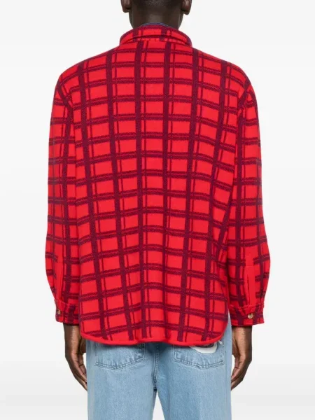 Kašmírová kostkovaná košile Arch4 červená