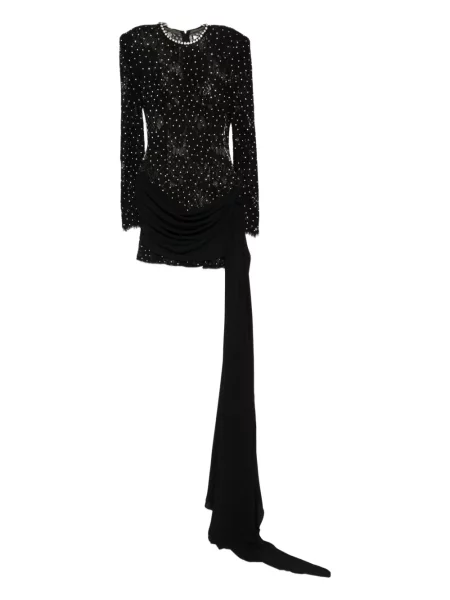 Mała sukienka mini Nissa koronkowa garniturowa czarna