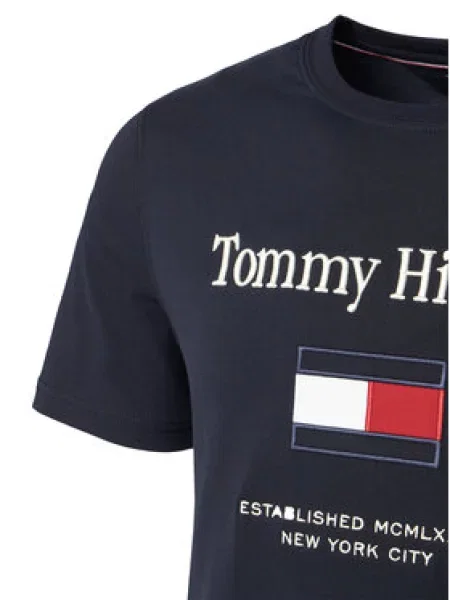 Tommy Hilfiger Marškinėliai Embro Flag Tamsiai mėlyna