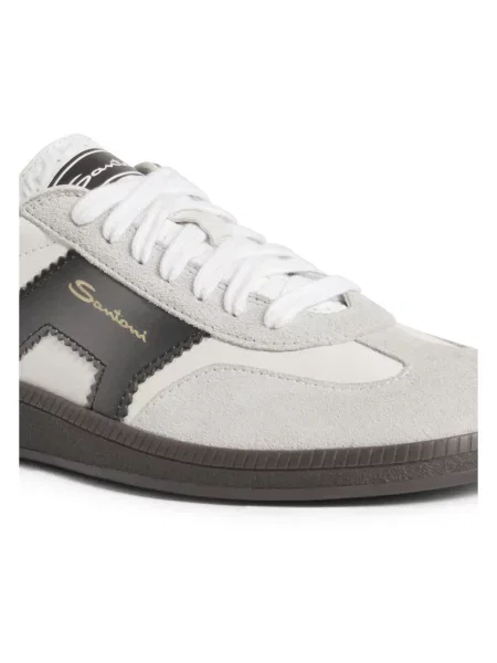 Sneakersy Santoni skórzane białe