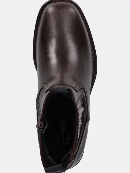 Шкіряні черевики Fly London блок коричневий