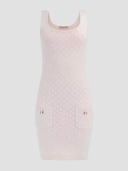 Платье миди Guess розовое