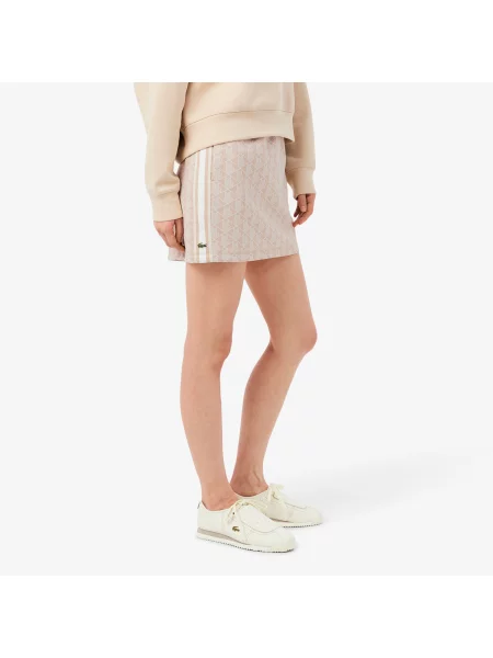 Lacoste Spódnica Żakardowa Z Monogramem beżowa