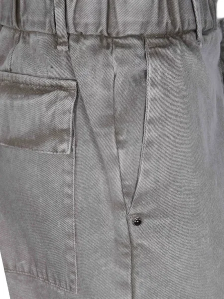 Cu centură pantaloni White Sand conici alb