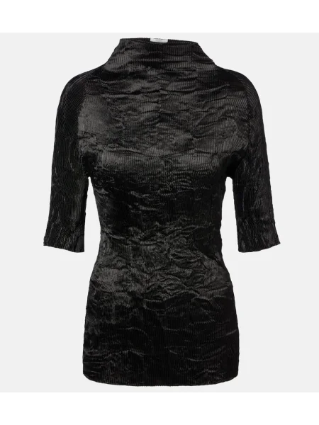 Top Fforme din jerseu negru