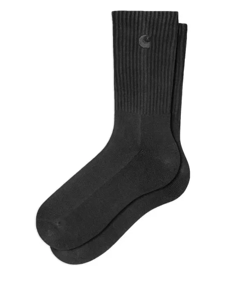 Șosete Carhartt Wip cu broderie cu nervuri negru