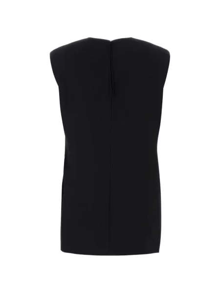 Вълнен топ Carven без ръкави черно