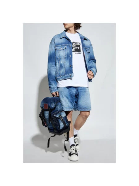 Kurtka jeansowa Dsquared2 niebieska
