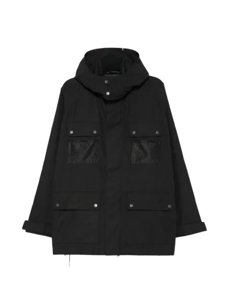 Palton Junya Watanabe Man cu glugă negru