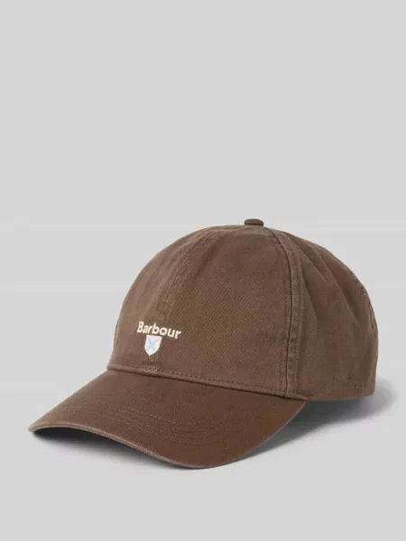 Barbour czapka z daszkiem zielony z aplikacją oliwkowa