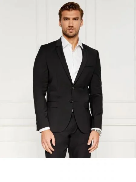 HUGO de lână sacou negru