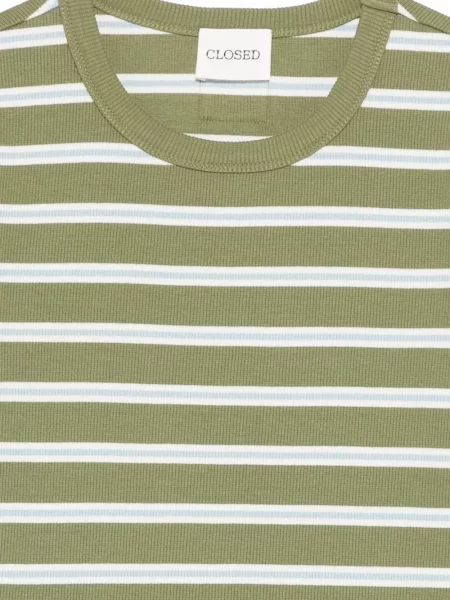 Tricou cu dungi Closed cu dungi verde