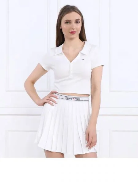 Tommy Jeans Tenisz póló | Cropped Fit fehér
