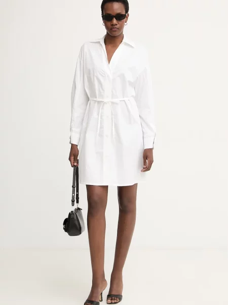 Armani Exchange rochie din alb