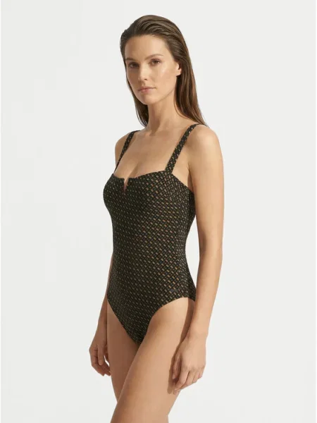 BOSS Costum de baie Monogram negru