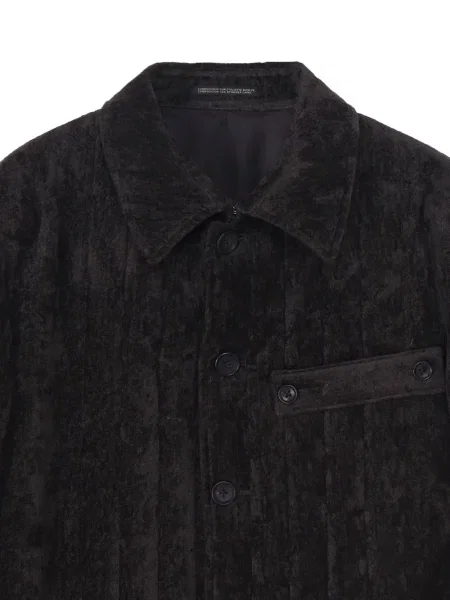 Pruhovaný kabát Yohji Yamamoto šedý