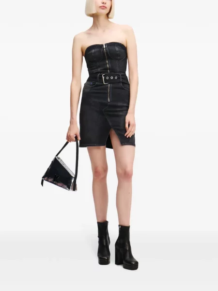 Τζιν φόρεμα Karl Lagerfeld Jeans μαύρο