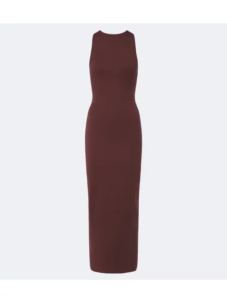 Rochie maxi Sir tricotate maro