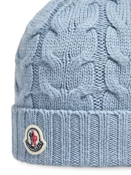 Czapka dziecięca Moncler Enfant niebieska