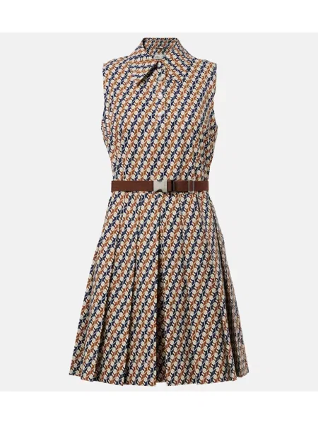 Rochie Tory Burch cu imagine plisată de costum albastru