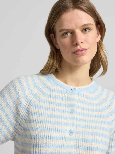 Kardigan rozpinany o kroju regular fit z dodatkiem wełny model MALOU' Pieces
