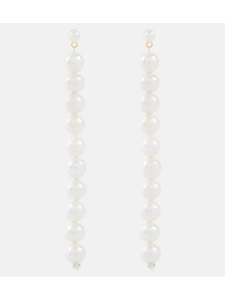 Cercei Magda Butrym cu perle alb