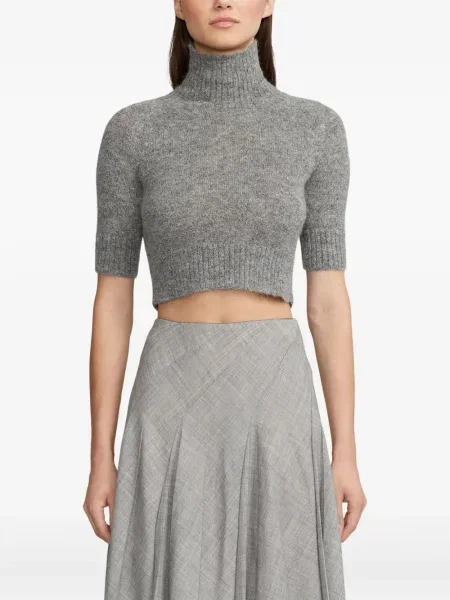 Krótki top Ralph Lauren Collection szary