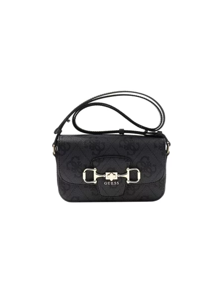 Τσάντα Guess Janie Γκρι μαύρο