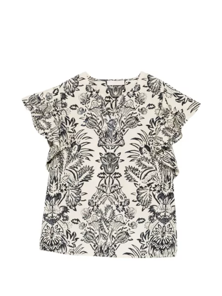 Top Ulla Johnson cu model floral cu imagine