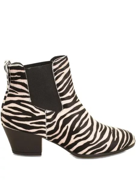Botine chelsea Hogan cu imagine cu model zebră negru