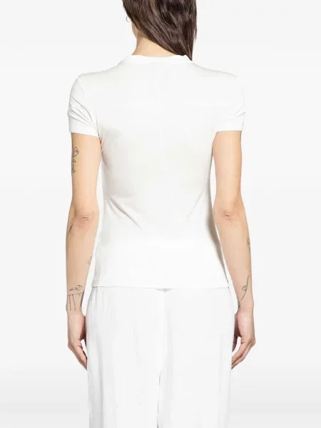 Tricou Thom Krom cu decolteu rotund alb