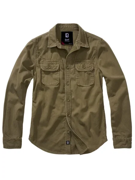 Bluză Brandit cu mâneci lungi retro lungă kaki