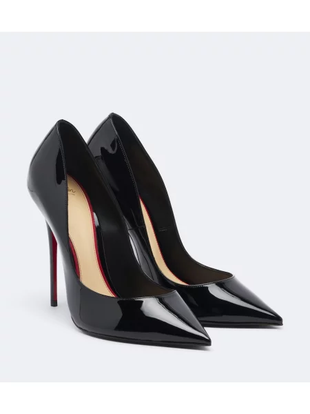 Pantofi cu toc Christian Louboutin din piele de lac negru