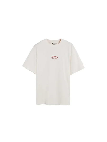Scalpers Tricou roșu / murdar alb