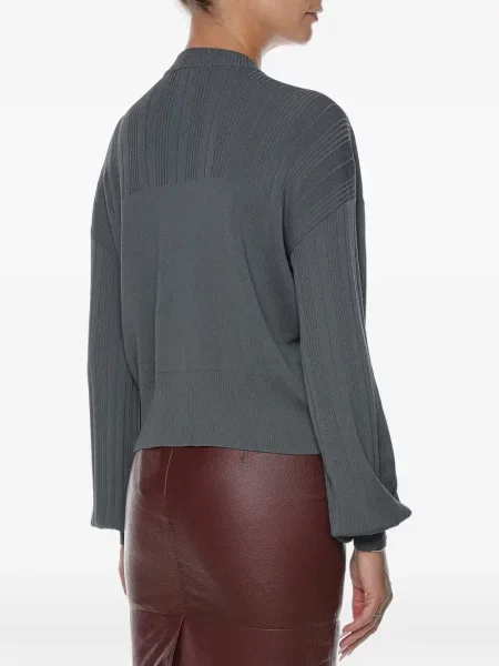 Cardigan Armani Exchange cu decolteu rotund gri