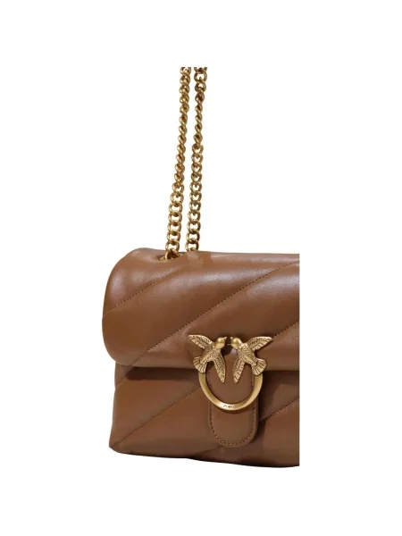 Klasická crossbody kabelka Pinko hnedá
