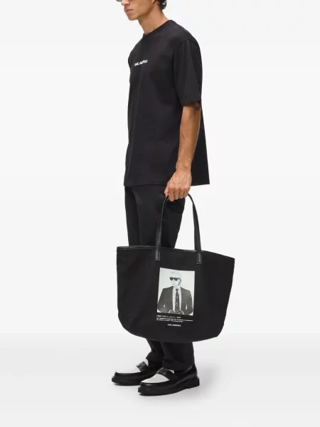 Tricou Karl Lagerfeld cu imagine negru