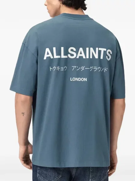 Μπλούζα Allsaints με σχέδιο μπλε