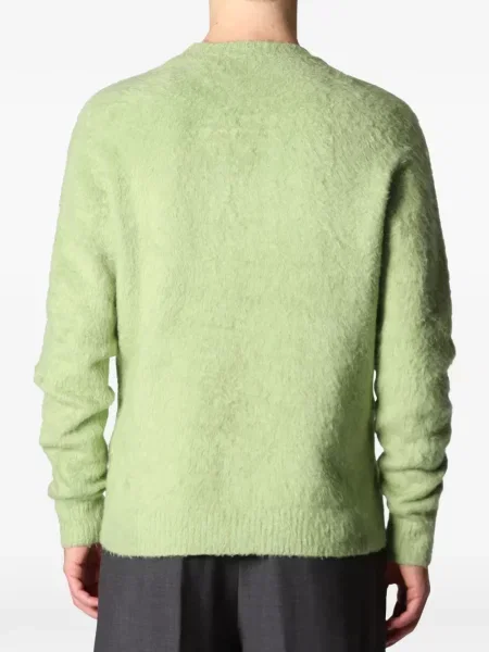 Pulover Roberto Collina cu decolteu rotund verde