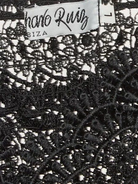 Top Charo Ruiz Ibiza s čipkom crna