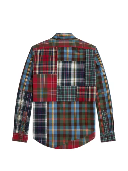 Șosete Polo Ralph Lauren cu broderie în carouri de flanelă verde