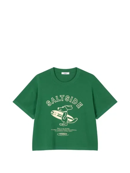Tricou Tomboy cu imagine verde