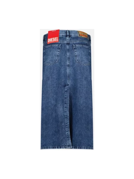 Spódnica midi Diesel niebieska