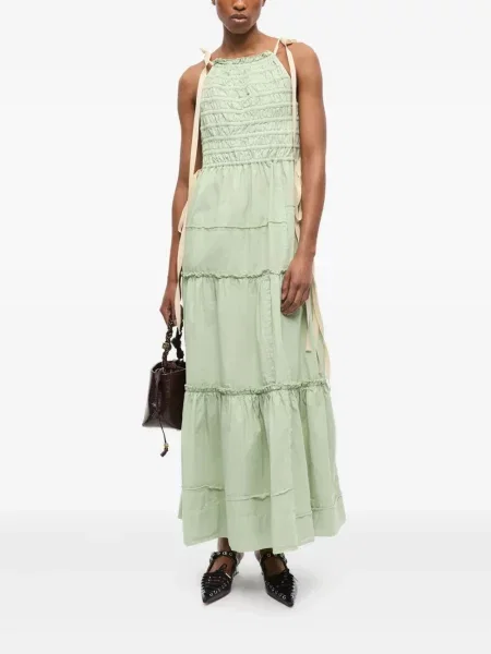Rochie Ganni de costum verde
