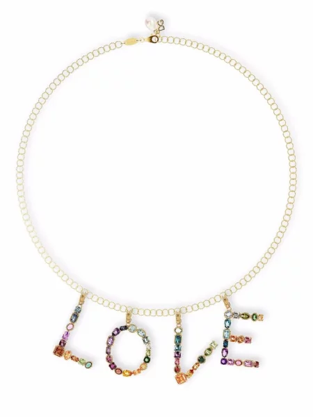 Přívěsek Dolce & Gabbana Rainbow s kamínky žlutý