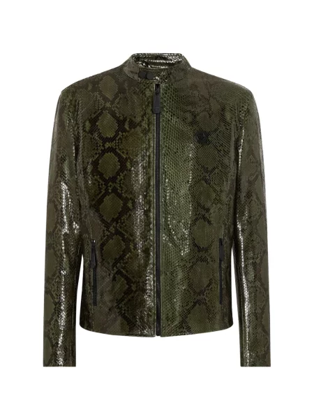 Кожено яке Philipp Plein зелено