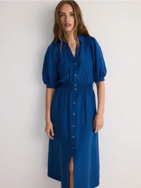 Reserved Szmizjerka z lyocellu granatowy