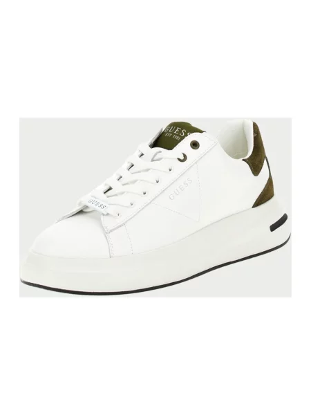 Guess Buty Mężczyzna Wielobarwność 45 EU Zielone Sneakersy dla Mężczyzn białe